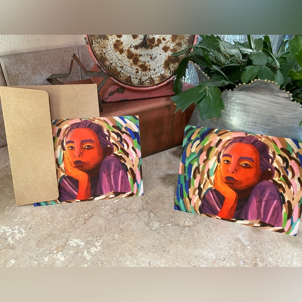 ✂️4.2x5.5 Print of drawing done by my son titled ‘Self portrait No.1’✂️